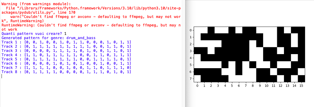 Basic random pattern generator for Play: simple graph and wave file of ...