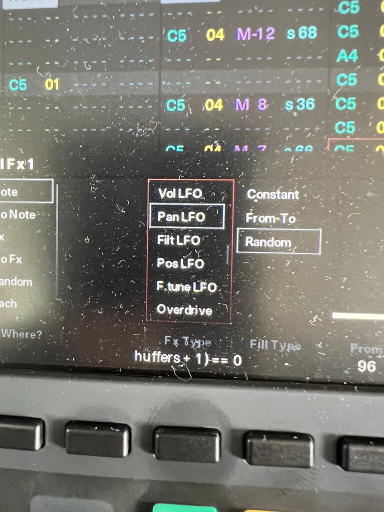 Code To Fill Screen Strange text appears in Fill screen under FxType when applying FX ...