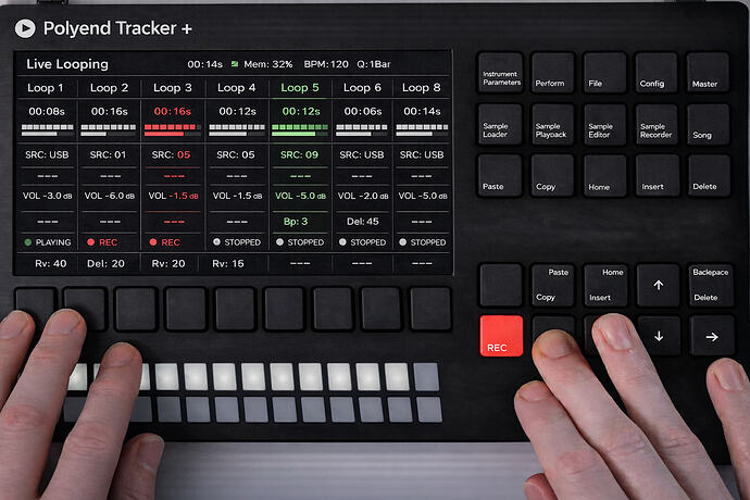 Live looping on Polyend Tracker+ (1)