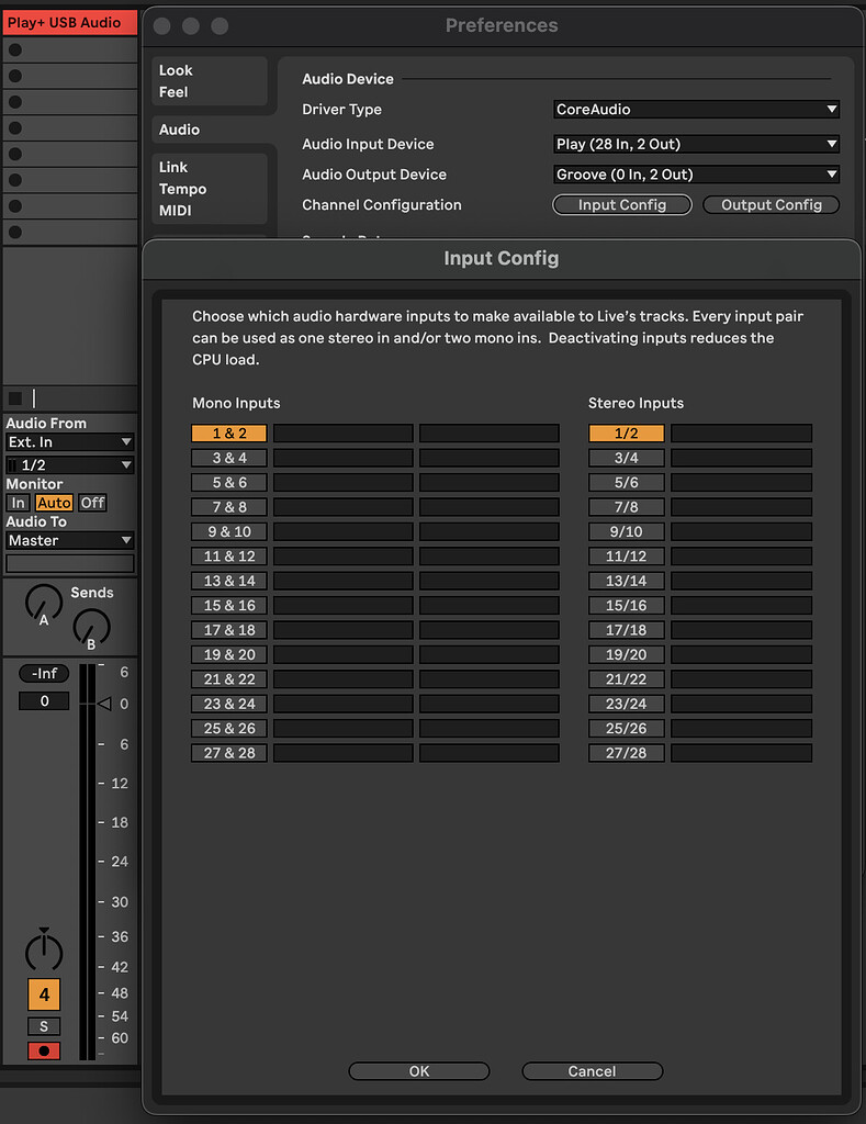 Switching play projects stops usb audio in ableton archive polyend