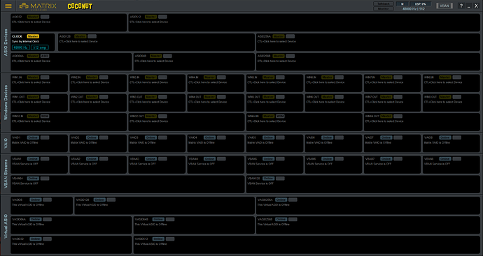 Matrix Coconut with its default settings / config