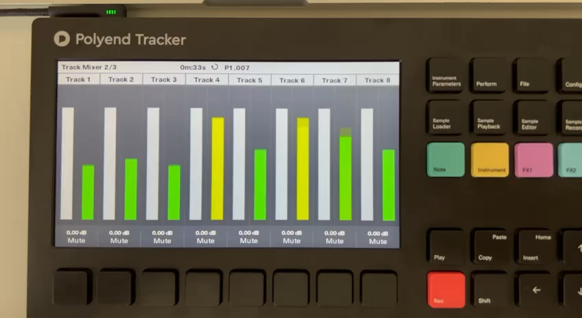 OG Tracker - Track Mixer UI Visual Lags - Bug - Polyend Backstage